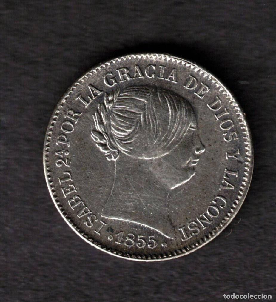 Monedas de Espa&ntilde;a: ESPA&Ntilde;A MONEDA 1 REAL ISABEL II 1855 BARCELONA - PLATA