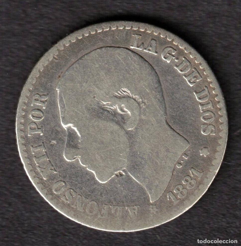 Monedas de Espa&ntilde;a: ESPA&Ntilde;A MONEDA 50 CENTIMOS ALFONSO XII 1881 MSM - PLATA