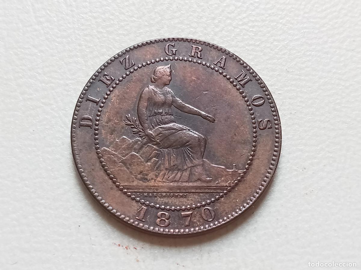Monedas de Espa&ntilde;a: GOBIERNO PROVISIONAL 10 C&Eacute;NTIMOS 1870 OM MBC+ - Foto 1