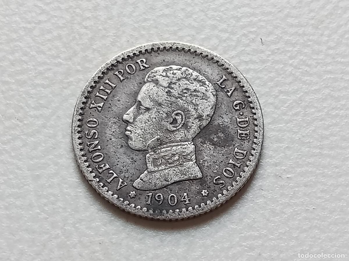 Monedas de Espa&ntilde;a: ALFONSO XIII 50 C&Eacute;NTIMOS PLATA 1904 *(0-4) SMV MBC-