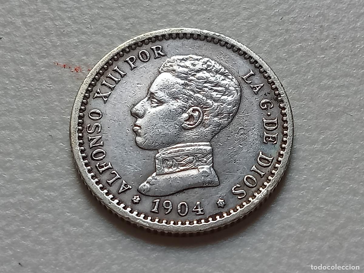 Monedas de Espa&ntilde;a: ALFONSO XIII 50 C&Eacute;NTIMOS PLATA 1904 *(1-0) PCV MBC+
