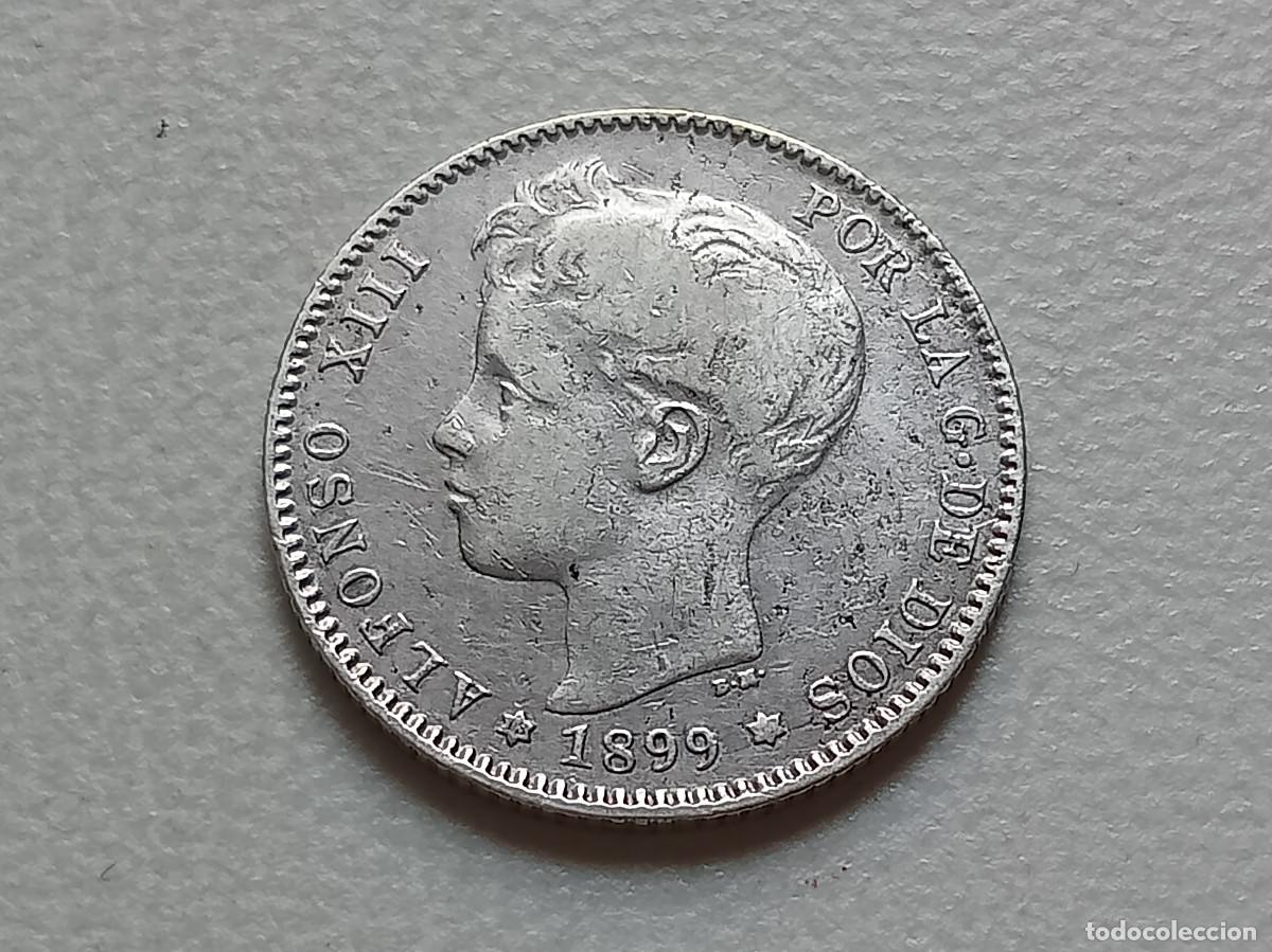 Monedas de Espa&ntilde;a: ALFONSO XIII 1 PESETA PLATA 1899 *(18-XX) SGV MBC-/MBC