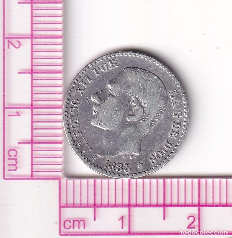 Moedas de Espanha: CRF1854 MONEDA ESPA&Ntilde;A ALFONSO XII 50 C&Eacute;NTIMOS 1885 *85 MSM
