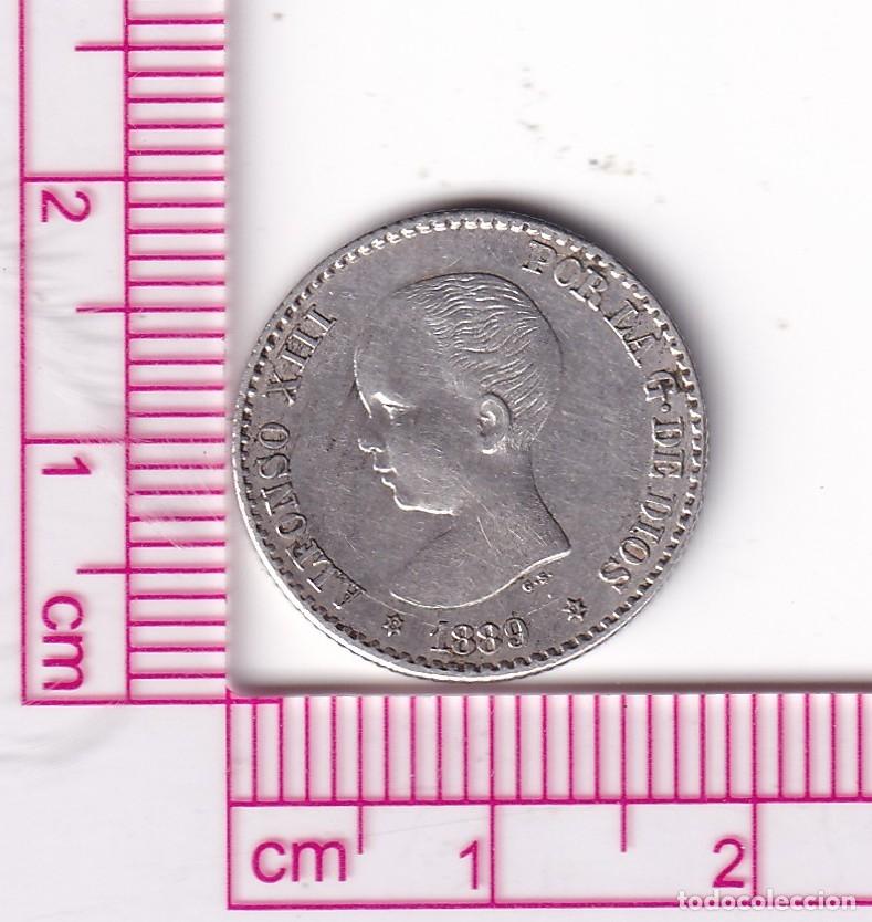Moedas de Espanha: CRF1855 MONEDA ESPA&Ntilde;A ALFONSO XIII 50 C&Eacute;NTIMOS 1889 *89 MPM MBC+