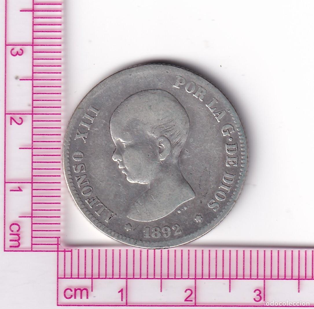 Monedas de Espa&ntilde;a: CRF1887 MONEDA ESPA&Ntilde;A ALFONSO XII 2 PESETAS 1892 PGM