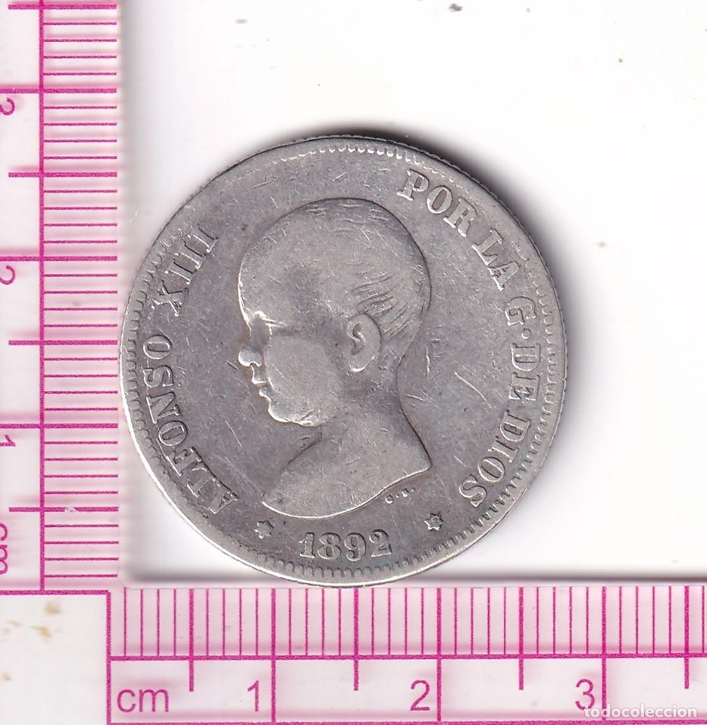Monedas de Espa&ntilde;a: CRF1888 MONEDA ESPA&Ntilde;A ALFONSO XII 2 PESETAS 1892 PGM