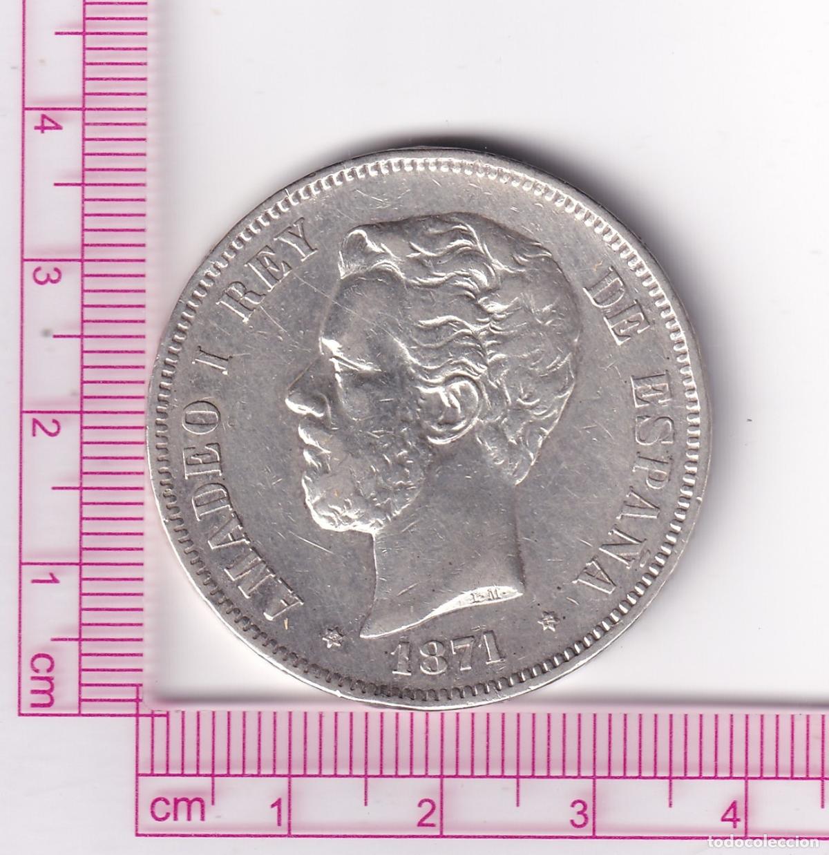 Monedas de Espa&ntilde;a: CRF1893 MONEDA ESPA&Ntilde;A I REP&Uacute;BLICA 5 PESETAS 1870 *18*71 SDM