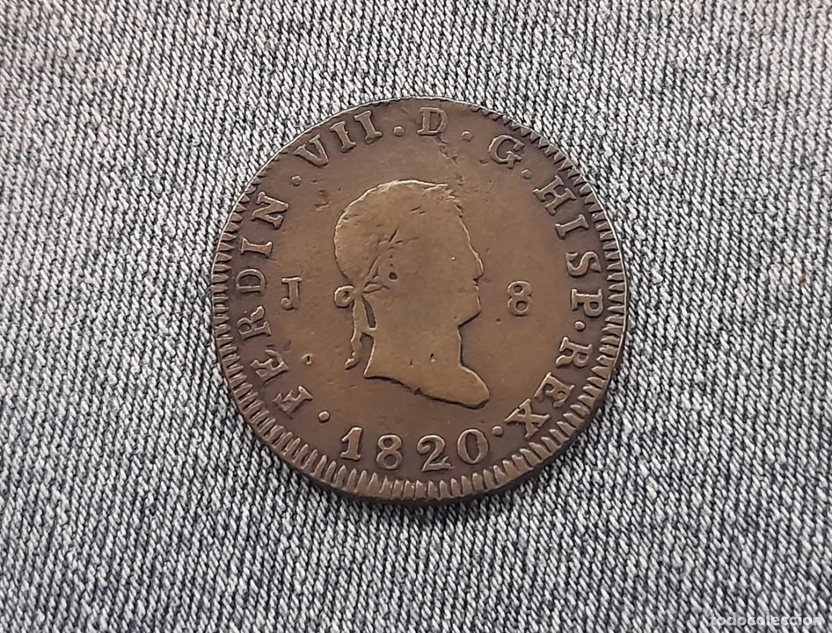 Monedas de Espa&ntilde;a: Fernando VII, 8 Maravedis 1820, Jubia - Foto 2