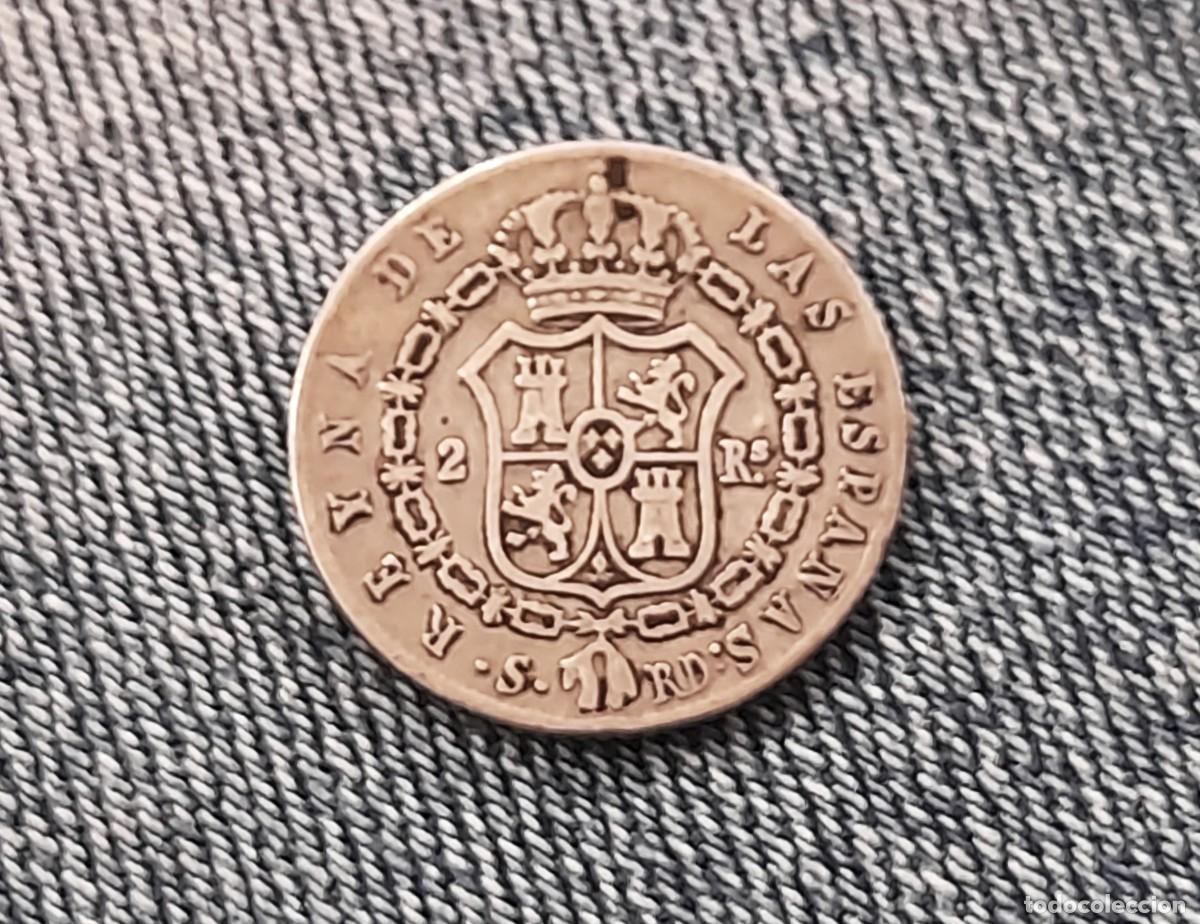 Monedas de Espa&ntilde;a: Isabel II, 2 Reales 1839, Sevilla
