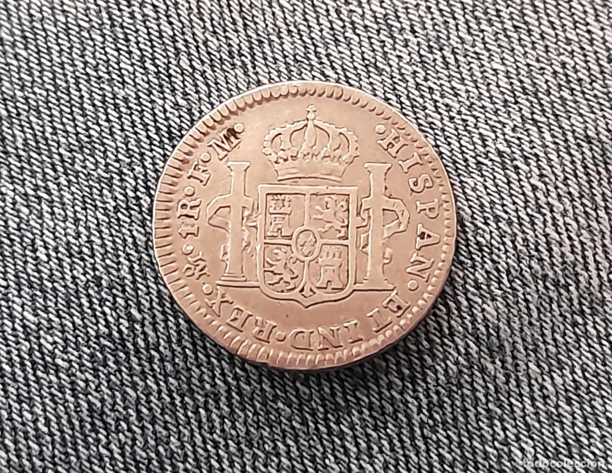 Monedas de Espa&ntilde;a: Carlos III, 1 Real 1774, Mexico.