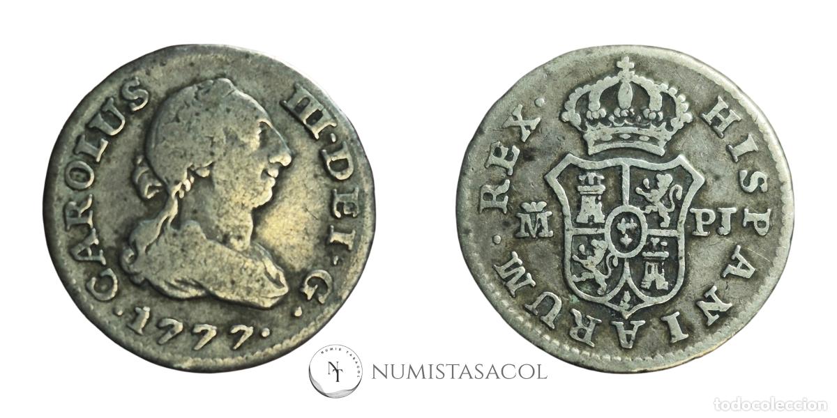 Monedas de Espa&ntilde;a: NT/ CARLOS III &frac12; REAL 1777 MADRID (E1477) - Foto 3