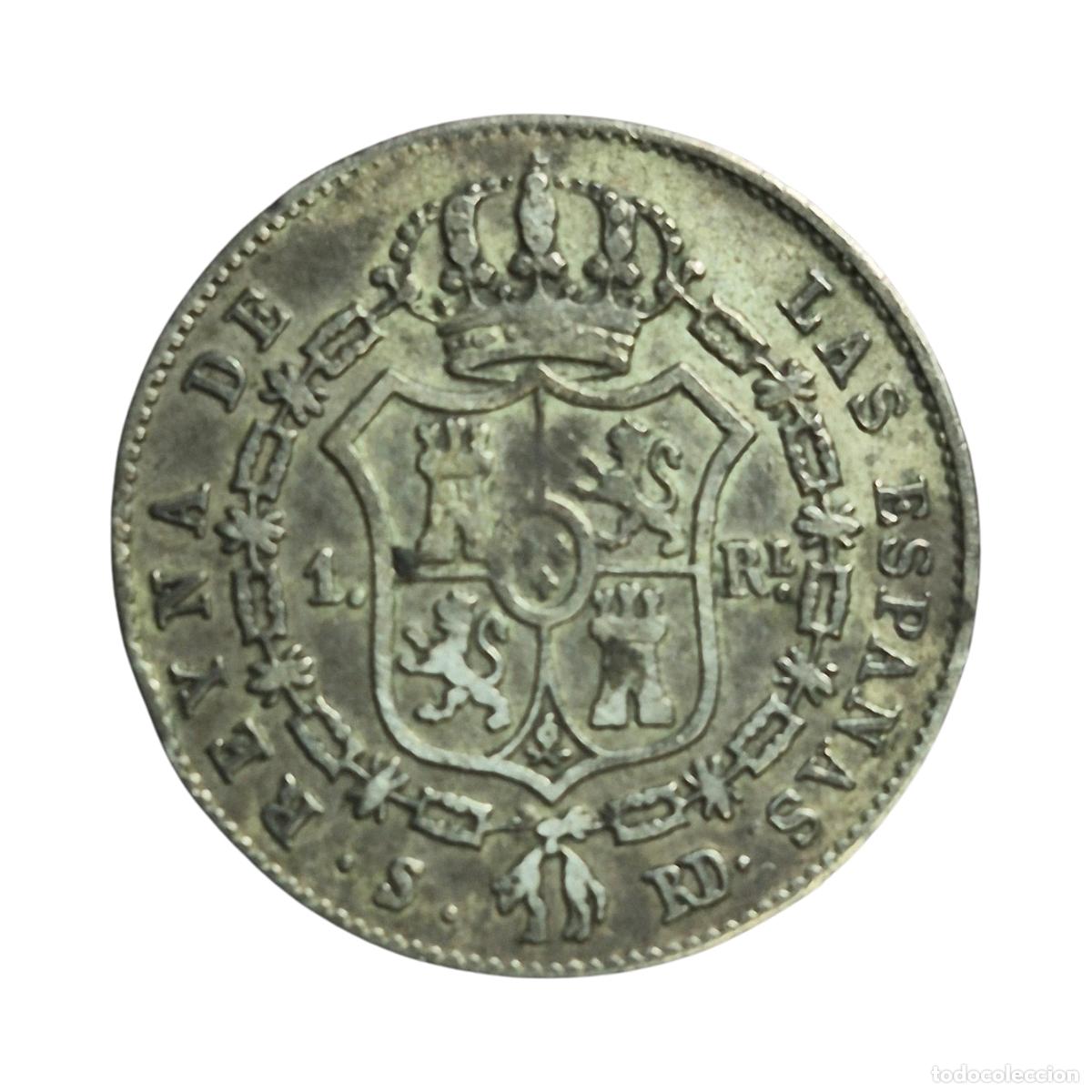 Monedas de Espa&ntilde;a: NT/ ISABEL II 1 REAL 1845 SEVILLA (E1479) - Foto 2
