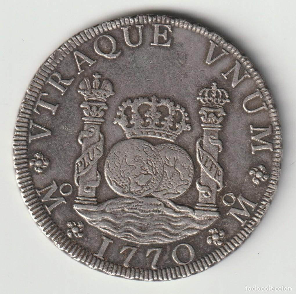Monedas de Espa&ntilde;a: Espa&ntilde;a. 8 Reales 1770 M&eacute;xico M.F. Carlos III