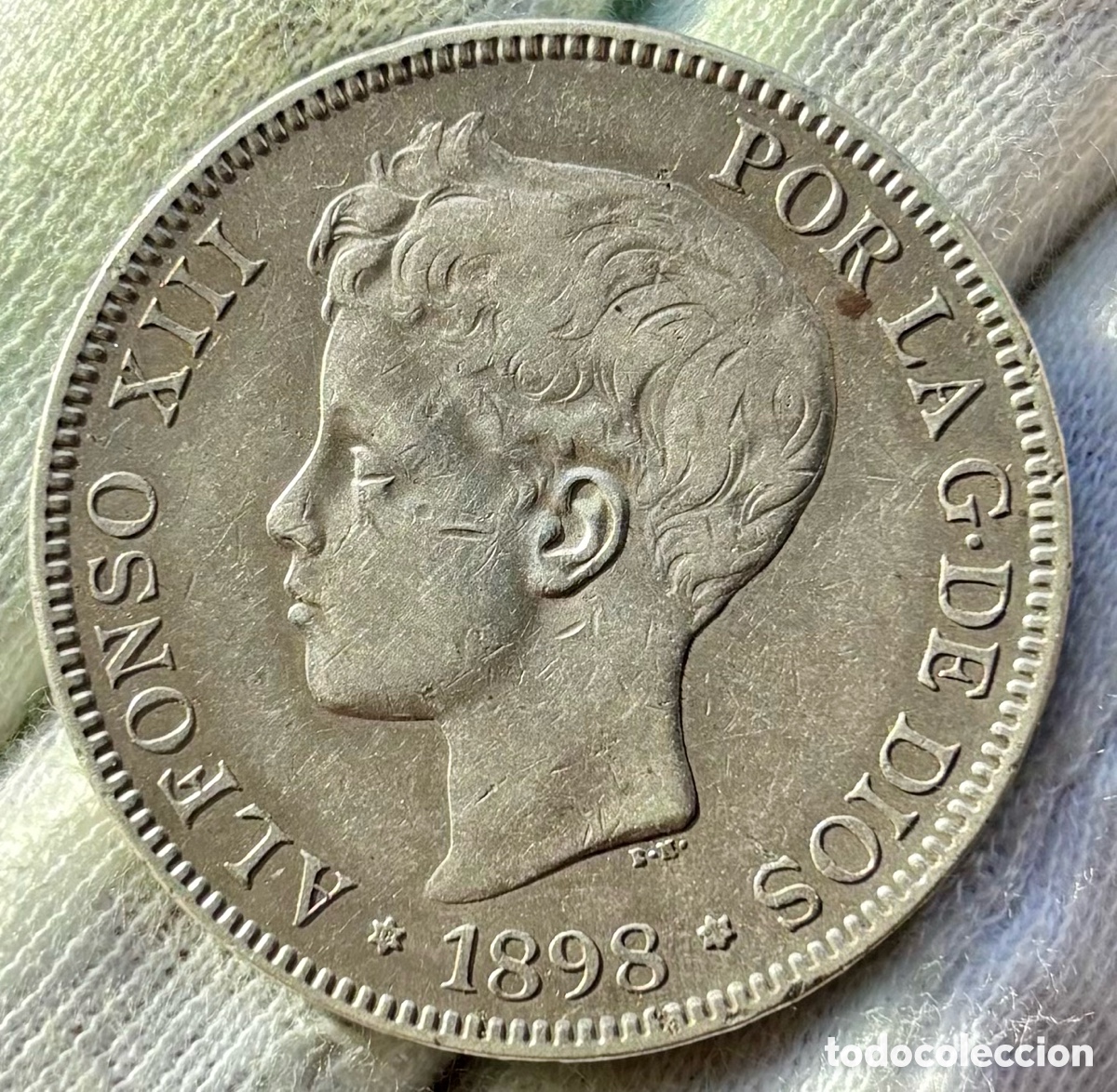Monedas de Espa&ntilde;a: Moneda PLATA 5 Pesetas 1898 *(18-98) ALFONSO XIII