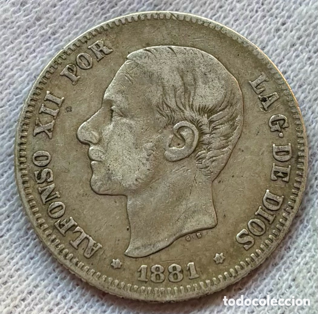 Monedas de Espa&ntilde;a: Moneda PLATA 2 Pesetas 1881 *(1X-81) ALFONSO XII