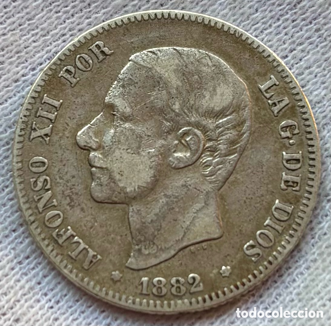 Monedas de Espa&ntilde;a: Moneda PLATA 2 Pesetas 1882 ALFONSO XII