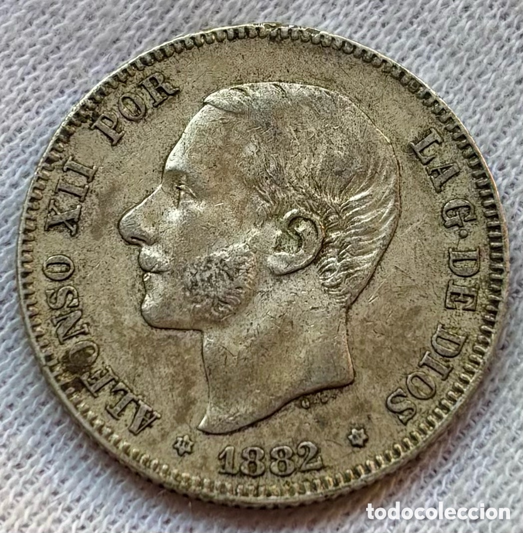 Monedas de Espa&ntilde;a: Moneda PLATA 2 Pesetas 1882 *(18-82) ALFONSO XII