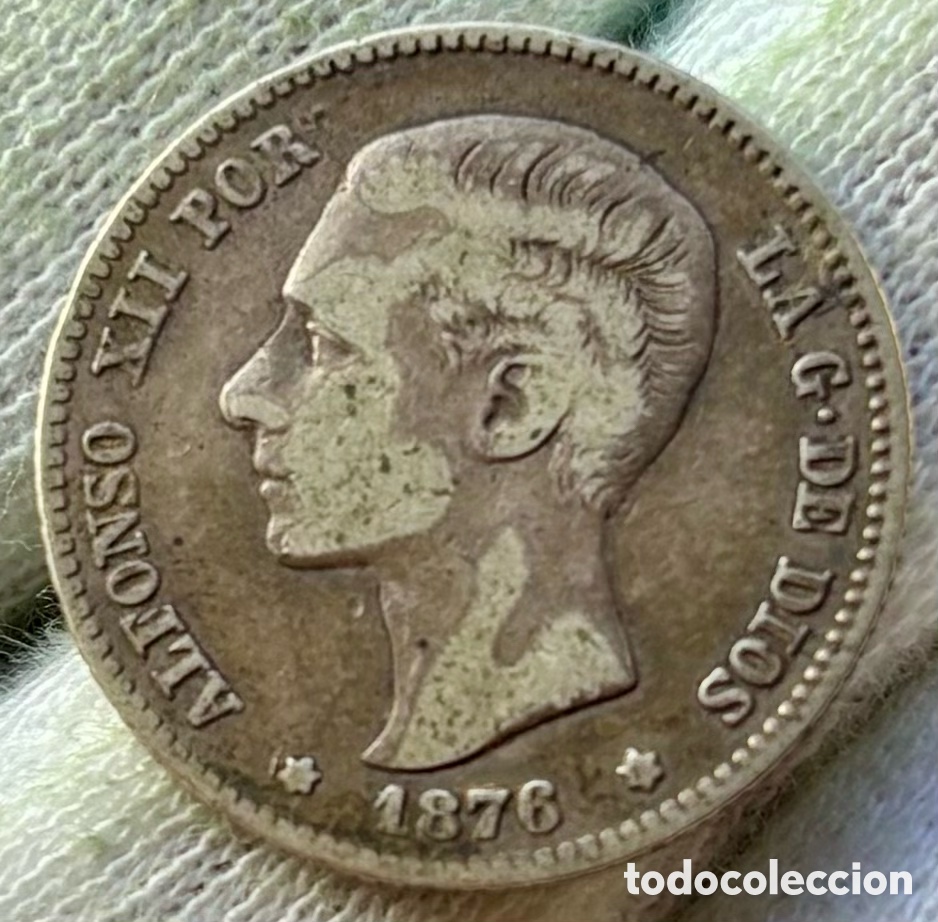 Monedas de Espa&ntilde;a: Moneda PLATA 1 Peseta 1876. ALFONSO XII