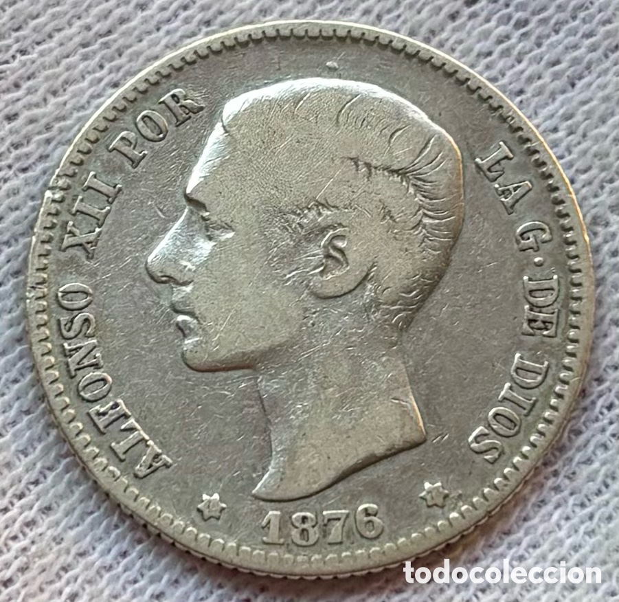 Monedas de Espa&ntilde;a: Moneda PLATA 1 Peseta 1876 *(1X-76) ALFONSO XII