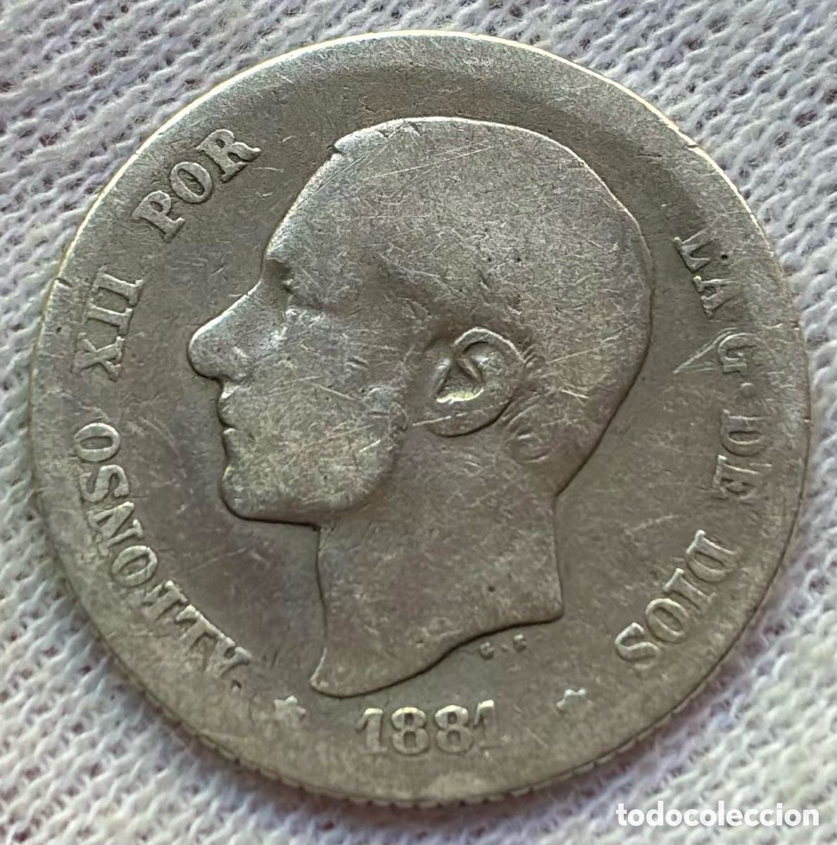 Monedas de Espa&ntilde;a: Moneda PLATA 1 Peseta 1881 . ALFONSO XII