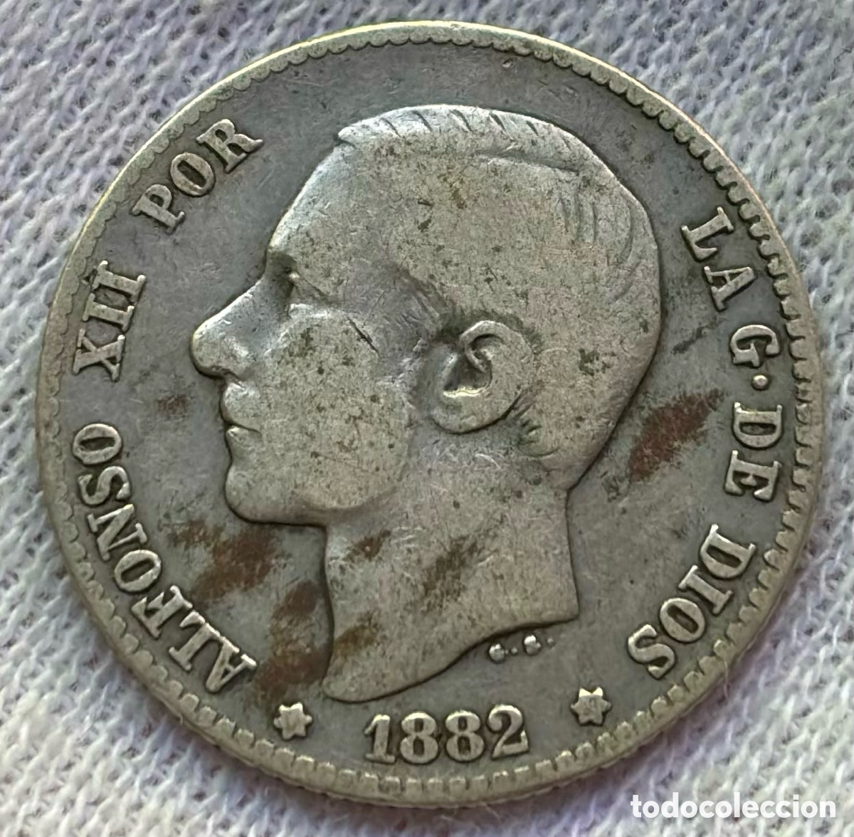 Monedas de Espa&ntilde;a: Moneda PLATA 1 Peseta 1882 *(XX-82) ALFONSO XII