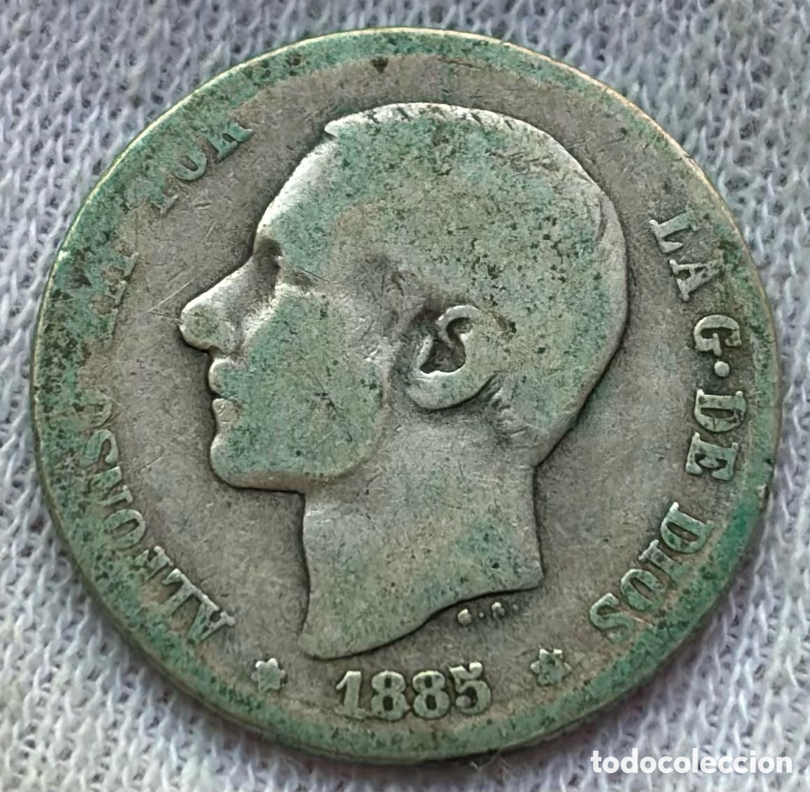 Monedas de Espa&ntilde;a: Moneda PLATA 1 Peseta 1885. ALFONSO XII