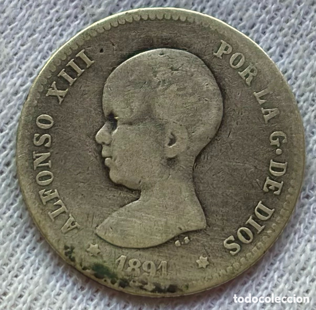 Monedas de Espa&ntilde;a: Moneda PLATA 1 Peseta 1891. ALFONSO XIII
