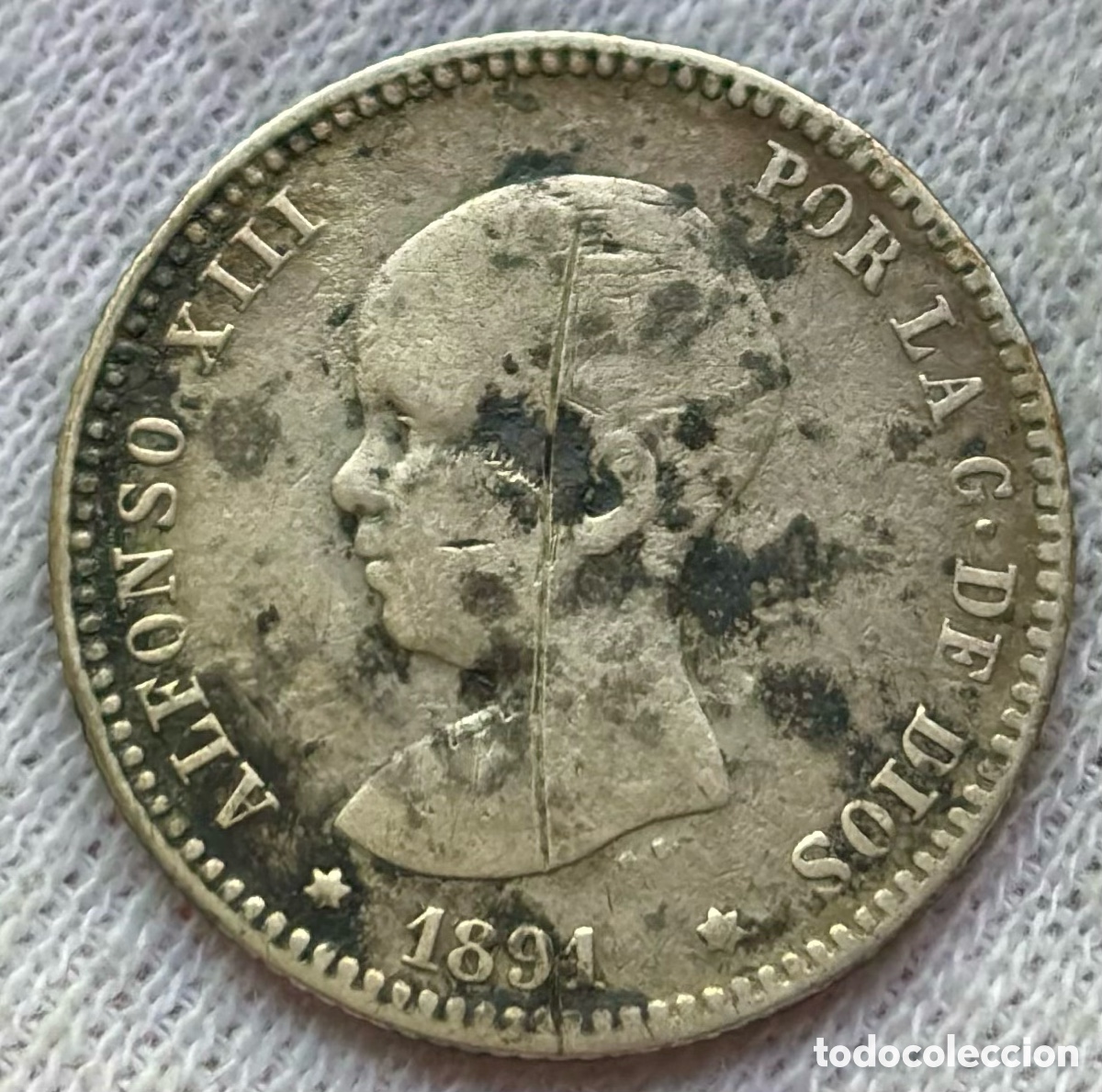 Monedas de Espa&ntilde;a: Moneda PLATA 1 Peseta 1891. ALFONSO XIII
