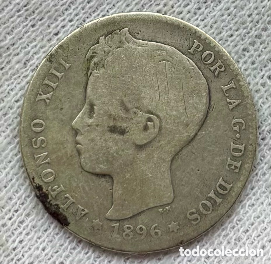Monedas de Espa&ntilde;a: Moneda PLATA 1 Peseta 1896. ALFONSO XIII