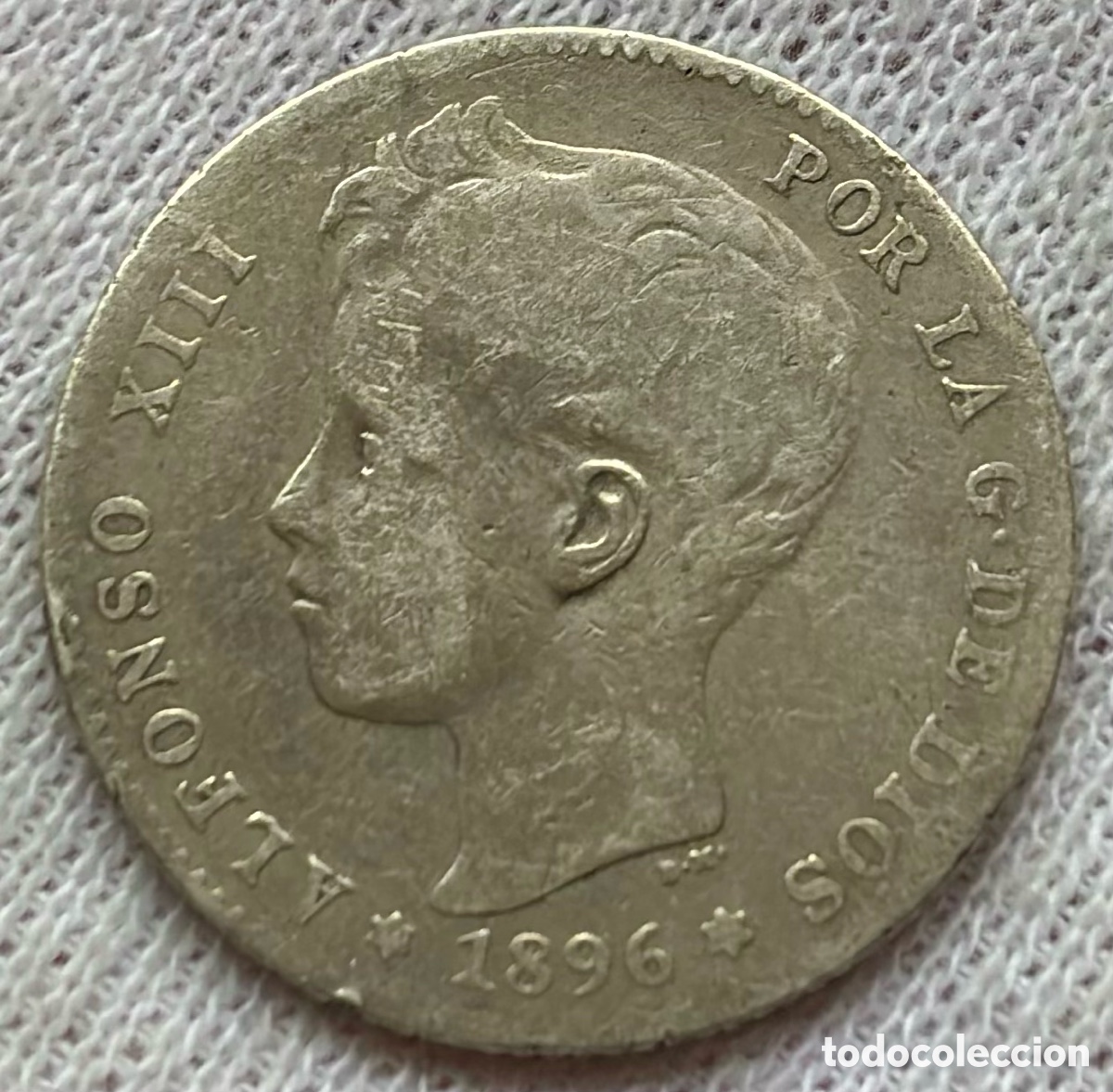 Monedas de Espa&ntilde;a: Moneda PLATA 1 Peseta 1896. ALFONSO XIII