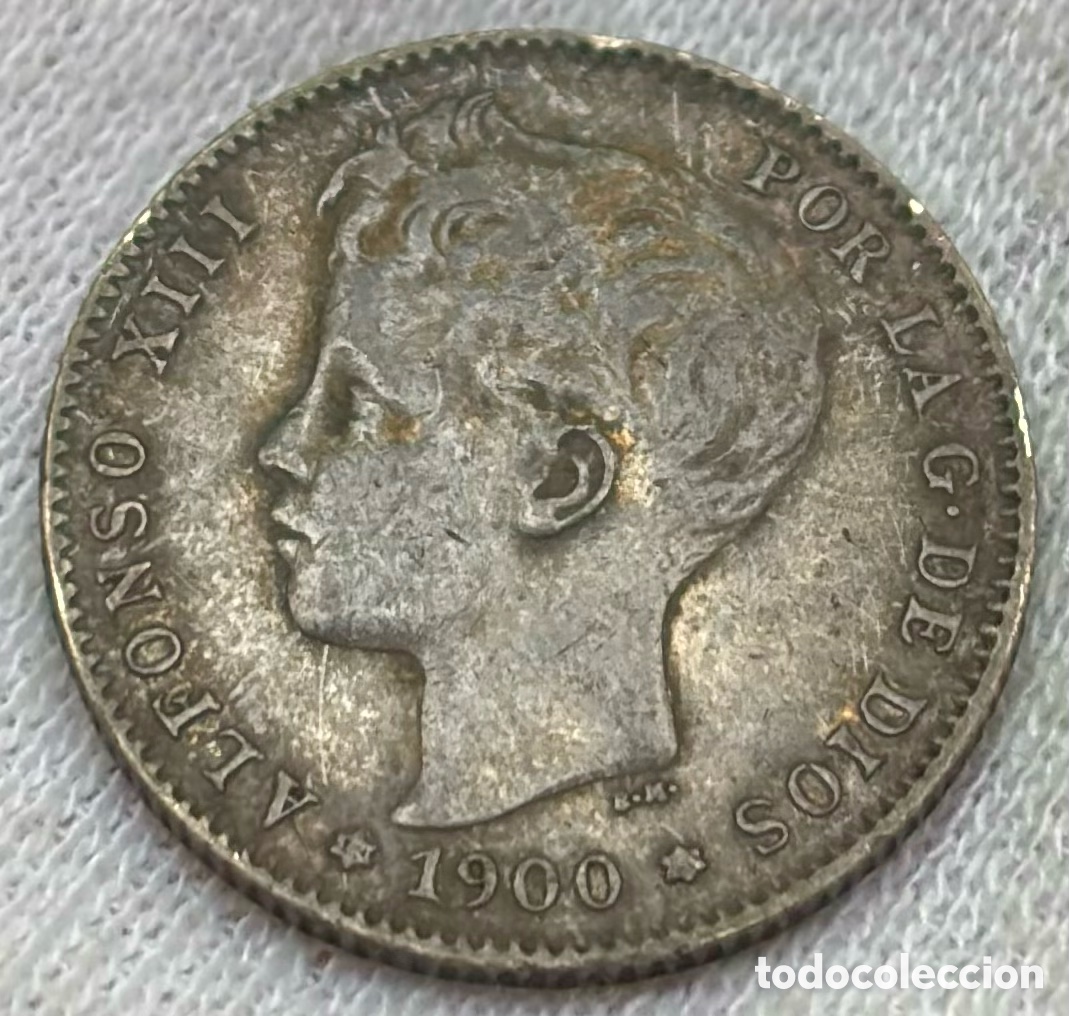 Monedas de Espa&ntilde;a: Moneda PLATA 1 Peseta 1900 *(19-00) ALFONSO XIII