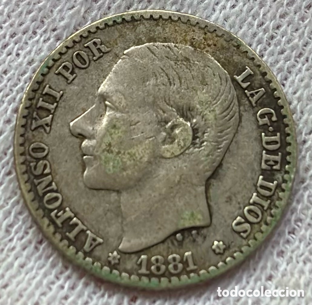 Monedas de Espa&ntilde;a: Moneda PLATA 50 C&eacute;ntimos 1881 *(8-1) ALFONSO XII