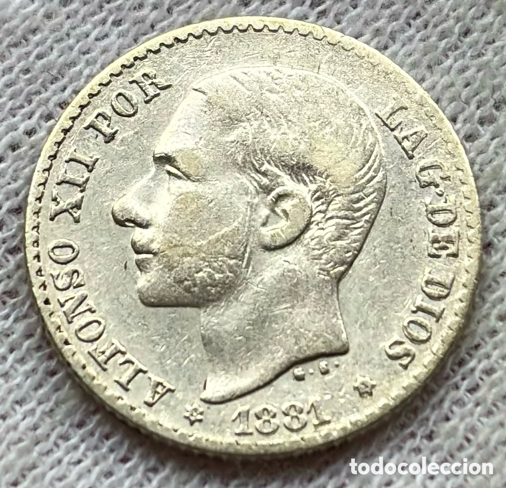 Monedas de Espa&ntilde;a: Moneda PLATA 50 C&eacute;ntimos 1881 *(8-1) ALFONSO XII