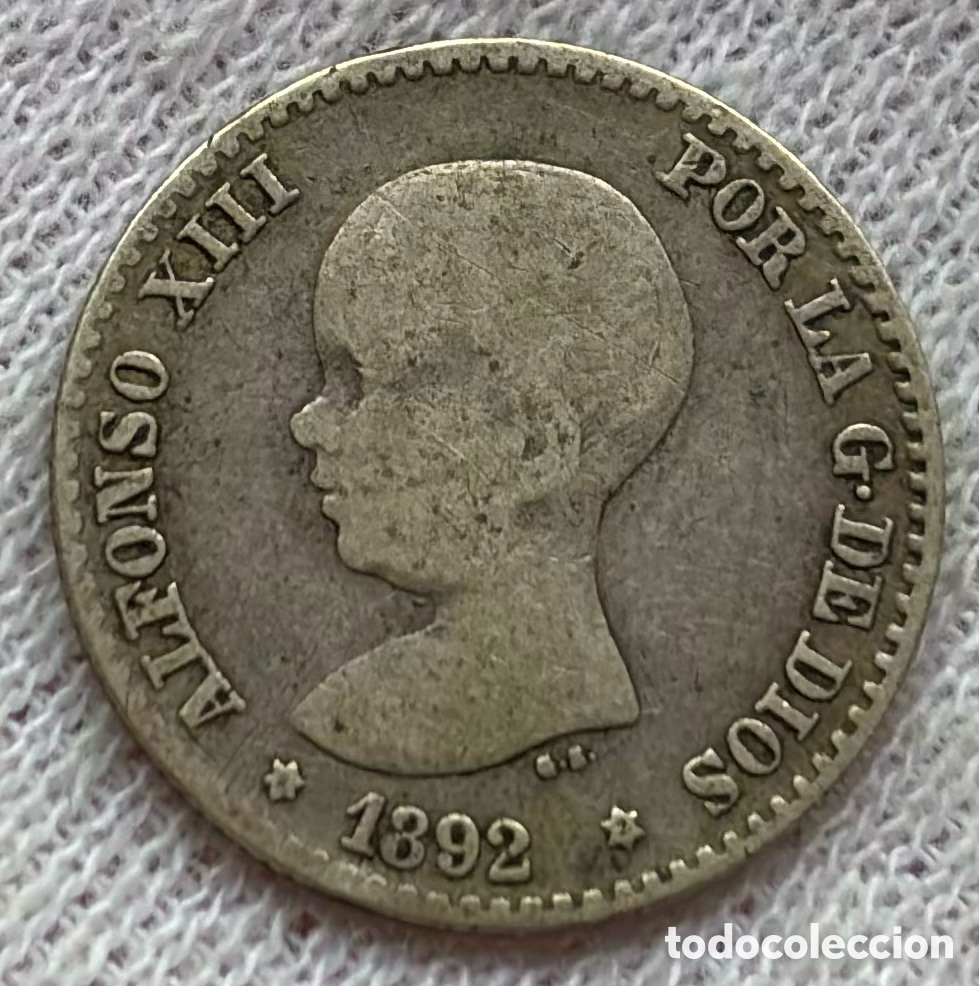 Monedas de Espa&ntilde;a: Moneda PLATA 50 C&eacute;ntimos 1892 *(9-2) ALFONSO XIII