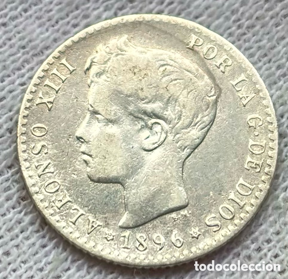 Monedas de Espa&ntilde;a: Moneda PLATA 50 C&eacute;ntimos 1896 *(9-6) ALFONSO XIII