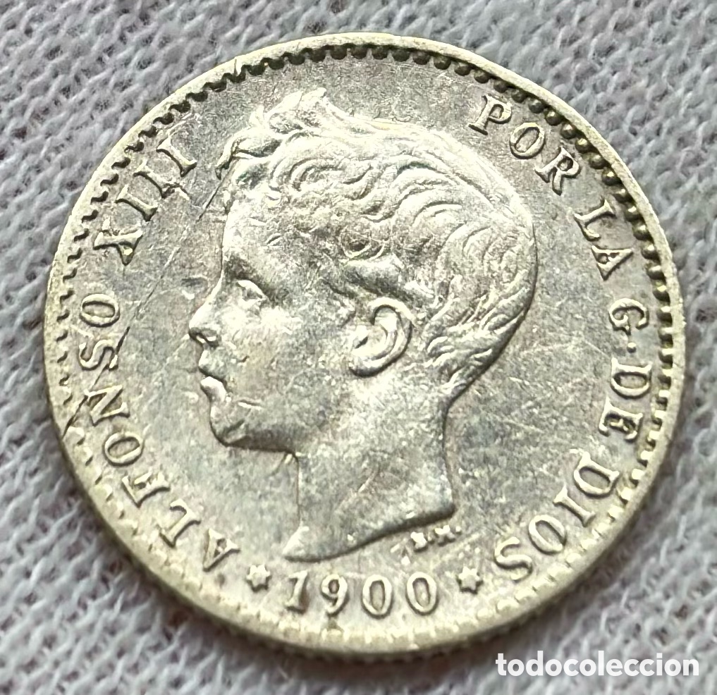 Monedas de Espa&ntilde;a: Moneda PLATA 50 C&eacute;ntimos 1900 *(0-X) ALFONSO XIII