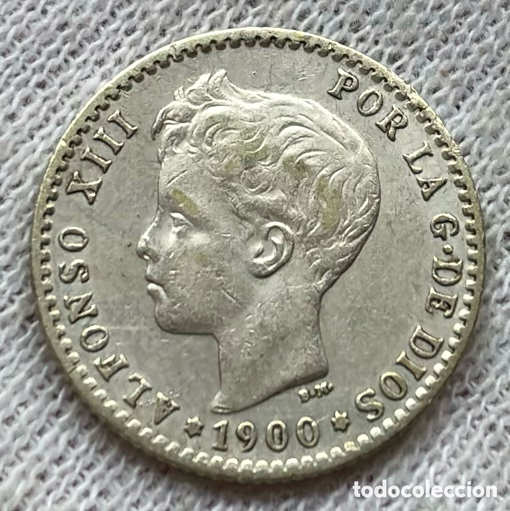 Monedas de Espa&ntilde;a: Moneda PLATA 50 C&eacute;ntimos 1900 . ALFONSO XIII - Foto 3
