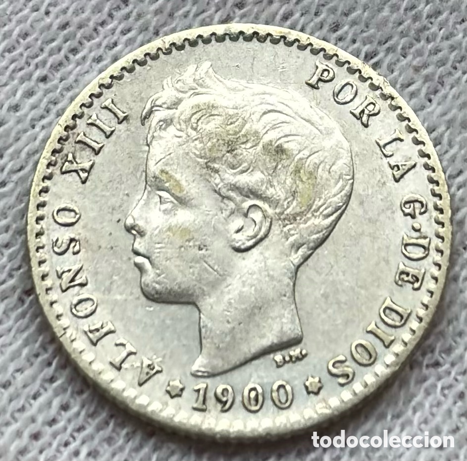 Monedas de Espa&ntilde;a: Moneda PLATA 50 C&eacute;ntimos 1900 . ALFONSO XIII - Foto 1