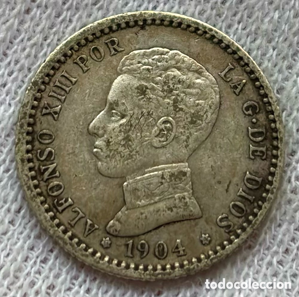 Monedas de Espa&ntilde;a: Moneda PLATA 50 C&eacute;ntimos 1904 *(0-4) SMV. ALFONSO XIII