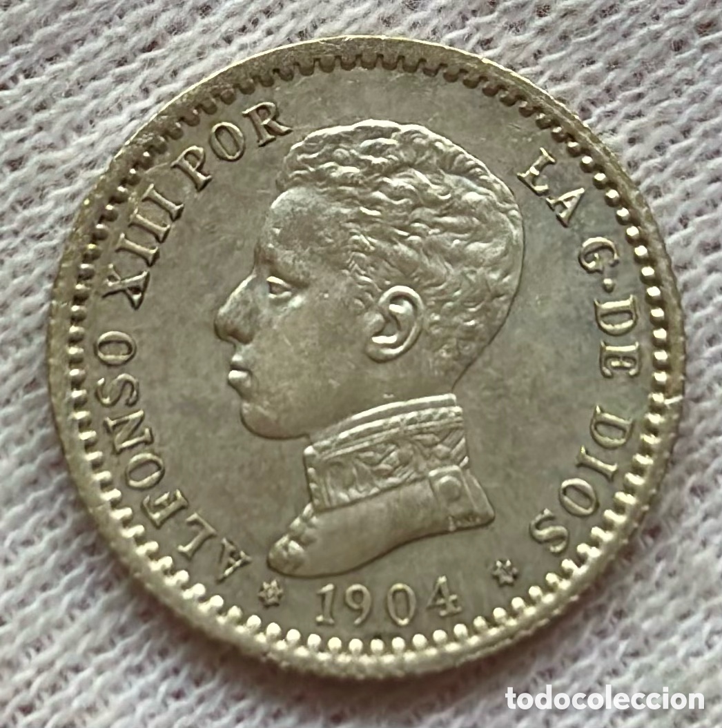 Monedas de Espa&ntilde;a: Moneda PLATA 50 C&eacute;ntimos 1904 *(0-4) SMV. SC-. ALFONSO XIII