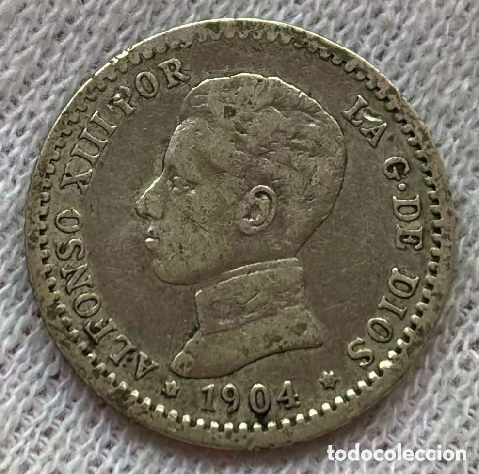Monedas de Espa&ntilde;a: Moneda PLATA 50 C&eacute;ntimos 1904 *(1-0) PCV. ALFONSO XIII