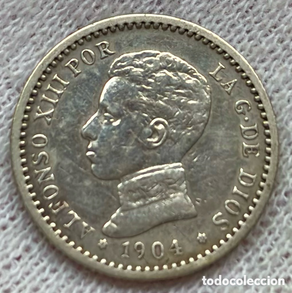 Monedas de Espa&ntilde;a: Moneda PLATA 50 C&eacute;ntimos 1904 *(1-0) PCV. ALFONSO XIII