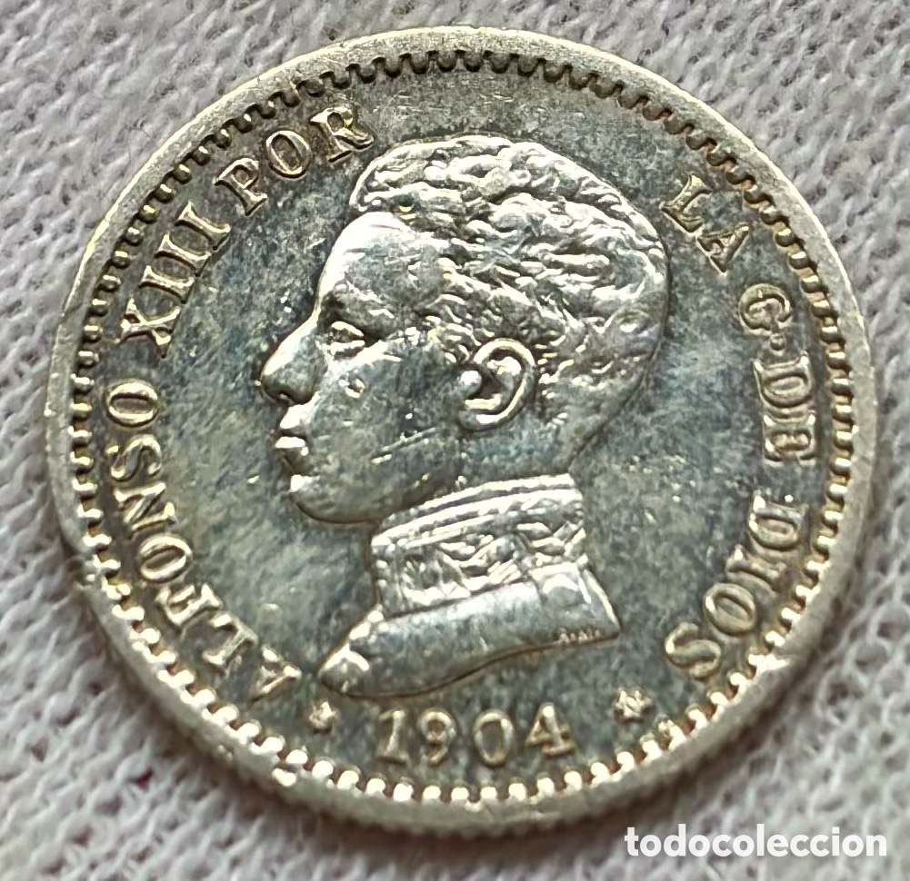 Monedas de Espa&ntilde;a: Moneda PLATA 50 C&eacute;ntimos 1904 *(1-0) PCV. ALFONSO XIII