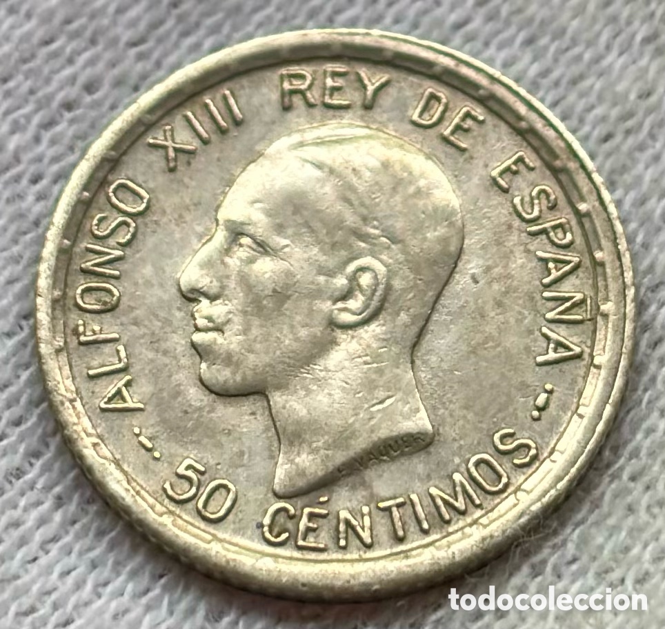 Monedas de Espa&ntilde;a: Moneda PLATA 50 C&eacute;ntimos 1926. ALFONSO XIII