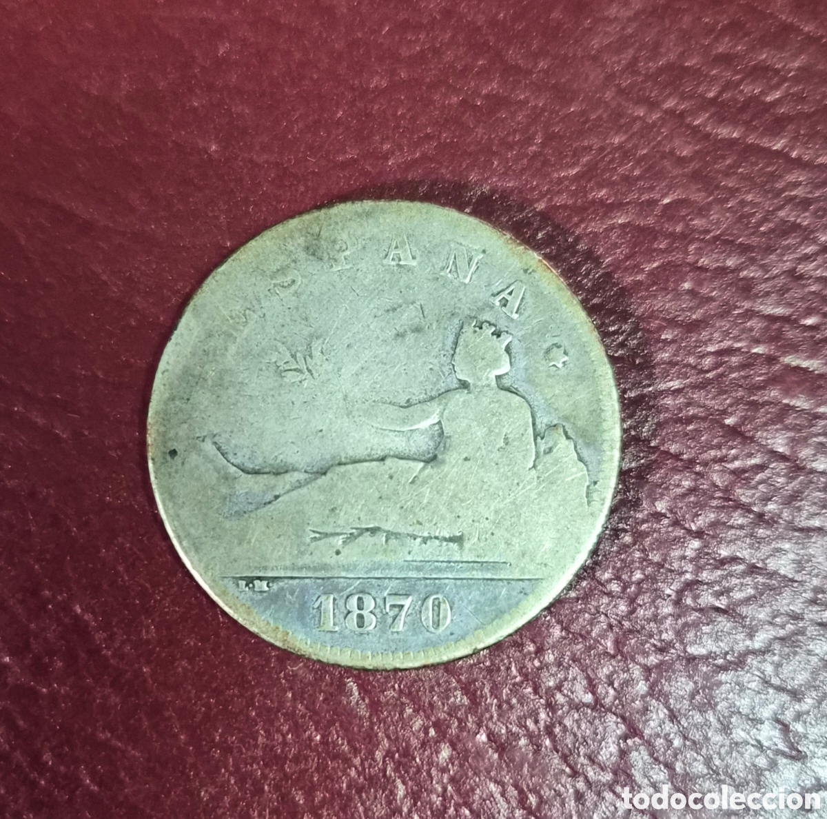 Monedas de Espa&ntilde;a: 2 pesetas 1870 &ndash; Gobierno Provisional &ndash; Espa&ntilde;a &ndash; Plata 835