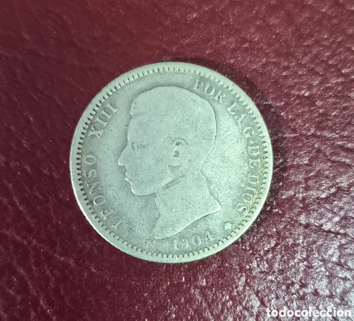 Monedas de Espa&ntilde;a: 1 peseta 1904 &ndash; Alfonso XIII &ndash; Plata 835