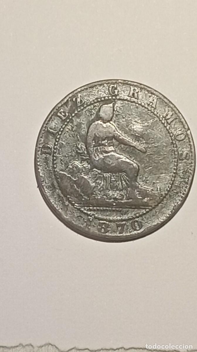 Monedas de Espa&ntilde;a: ESPA&Ntilde;A - GOBIERNO PROVISIONAL. 10 C&eacute;ntimos 1870 (Cobre) - Dos &rdquo;Perra Gorda&rdquo;