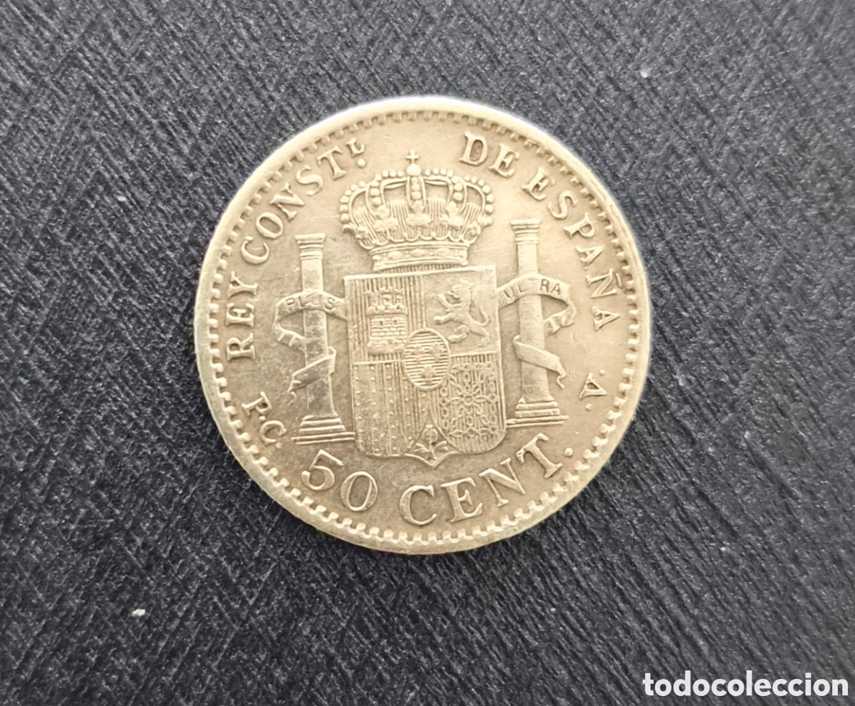 Monedas de Espa&ntilde;a: 50 c&eacute;ntimos Alfonso XIII &ndash; Espa&ntilde;a &ndash; 1904