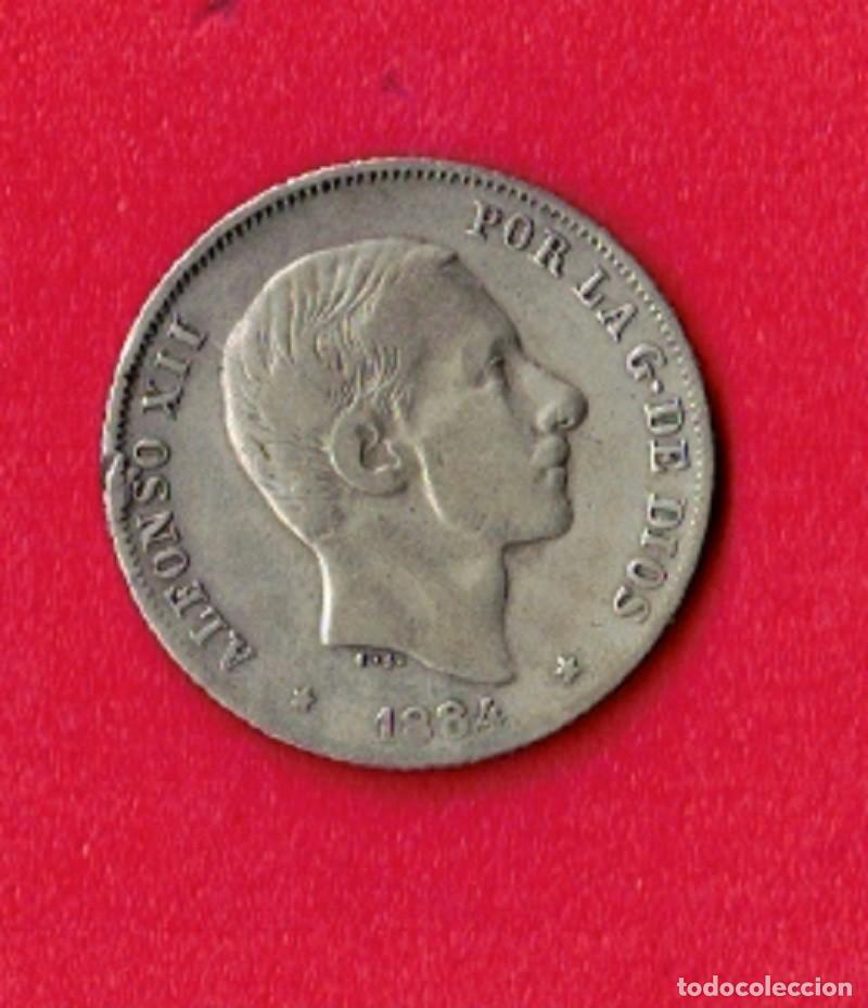 Monedas de Espa&ntilde;a: ESPA&Ntilde;A. A&Ntilde;O 1884 ALFONSO XII 20 CENTAVOS PLATA.