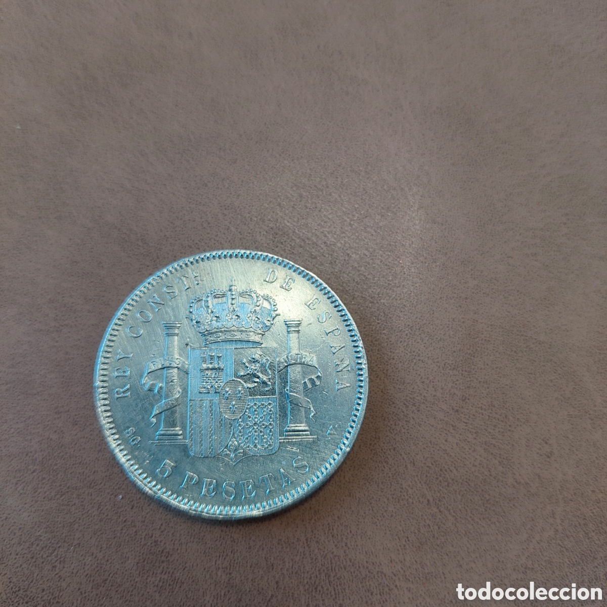 Monedas de Espa&ntilde;a: 5 Pesetas 1898 de Plata. - Foto 2